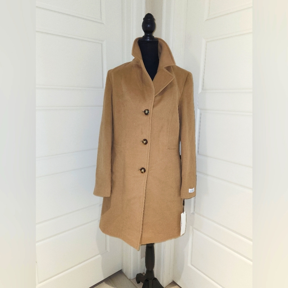 Calvin Klein Camel/Tan Wool Blend Women's Coat